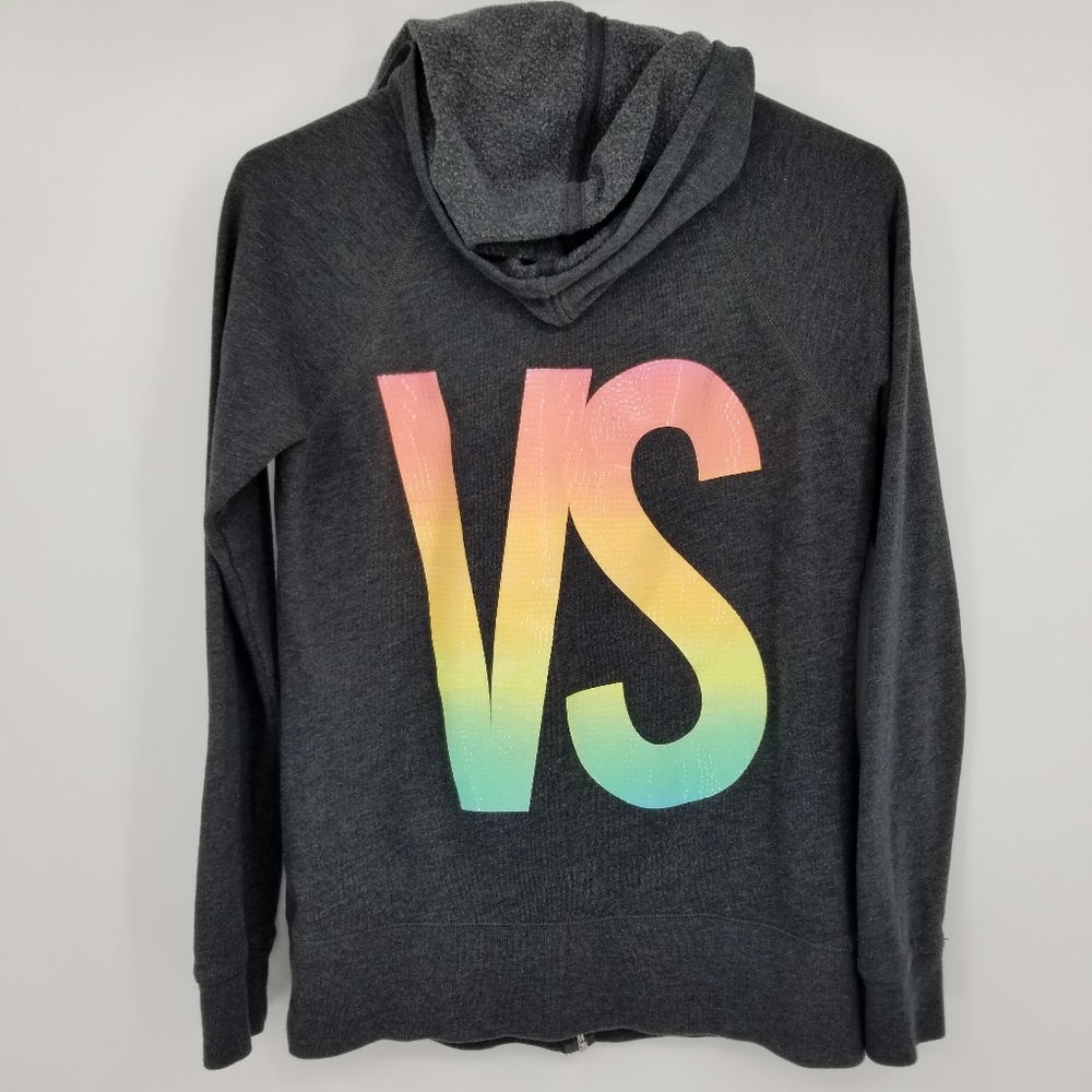 Victoria's Secret Grey Rainbow VS Zip Up Jacket